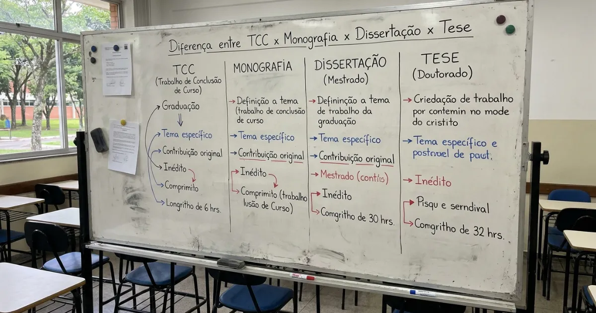TCC, Monografia, Dissertação e Tese: Diferenças Reais